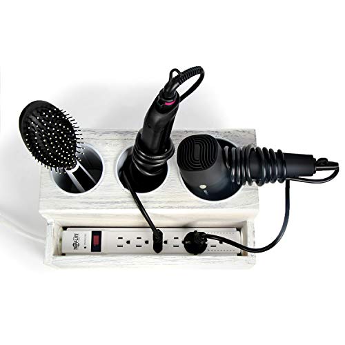 JACKCUBE Design Hair Tool Organizer Wooden, Hair Blow Dryer - Image 5