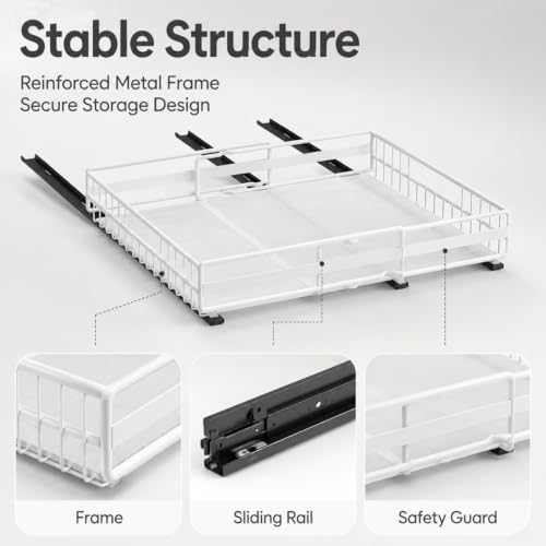 Pull Out Cabinet Organizer 12-20" W x 16" D, No Drill - Image 5