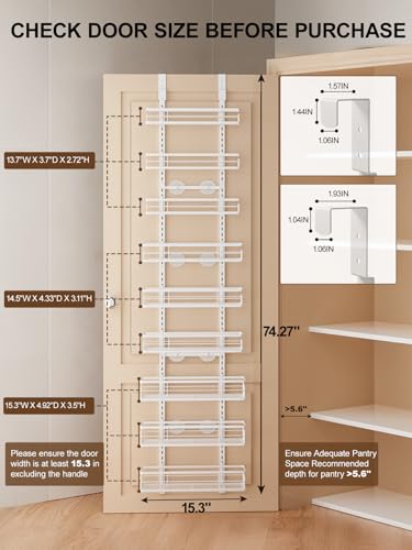Delamu 9 Tier Over The Door Pantry Organizer, Pantry - Image 3