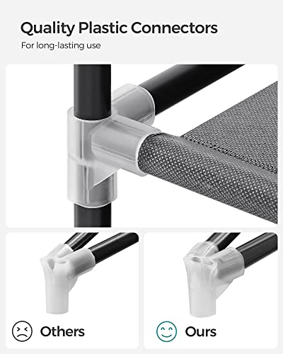 SONGMICS Portable Closet with Cover, 4 Hanging Rods and Shelves - Image 8
