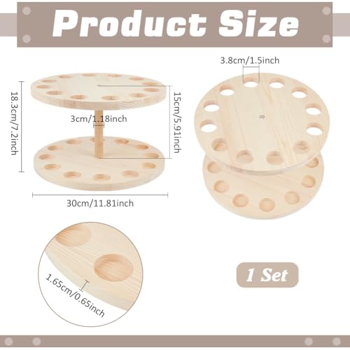 PH PandaHall Wooden Fishing Rod Holder, 12 Enlarged 38mm - Image 4
