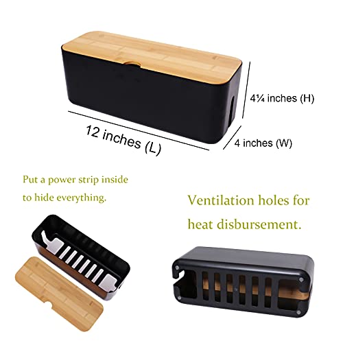 Changsuo Cable Management Box Small White Cable Organizer - Image 4