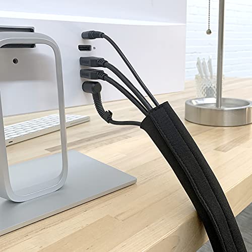 Wrap-It Storage Hook and Loop Cable Sleeve, Black, 48", 2-Pack - Image 3