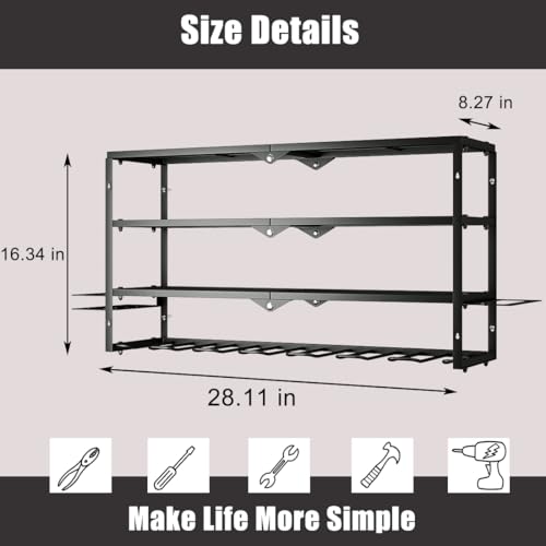 Power Tool Organizer Heavy Duty Wall Mount Drill Tools Holder - Image 4