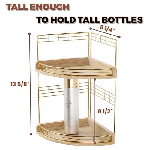Bathroom Countertop Corner Organizer for Small Spaces, 2-Tier - Image 7