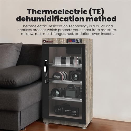 55L Electronic Dry Cabinet with Combination Lock, Oak - Image 7