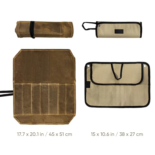 2 PCS Camping Utensil Bags, Canvas Roll Up Cutlery | Home Organization - Image 8