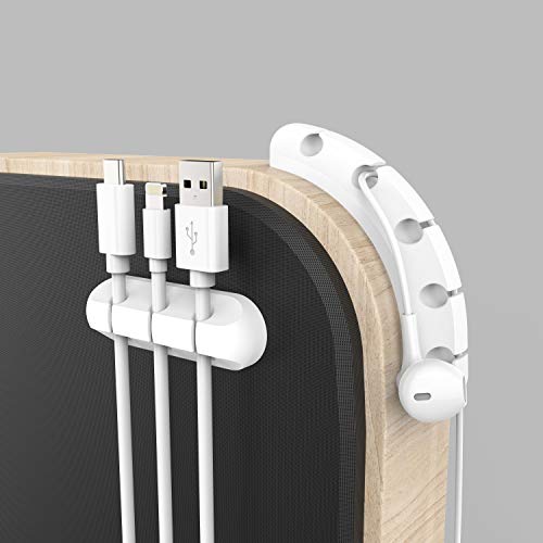 INCHOR Cord Organizer for Desk, White Cable Organizer Cable Clips - Image 5
