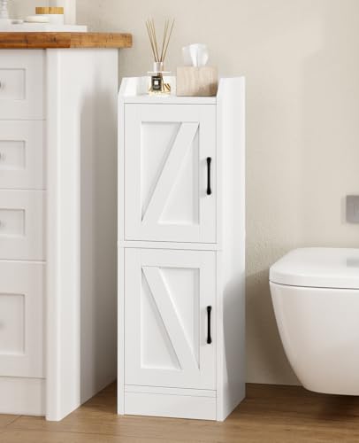 Narrow Bathroom Storage Cabinet with 2 Doors and Shelves, 9.8" W - Image 7