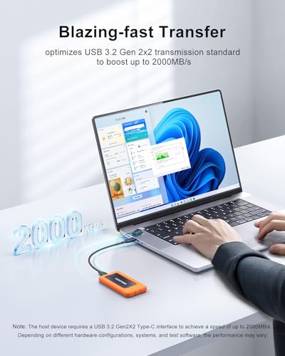 KOOTION Portable SSD 1TB USB-C Up to 2000MB/s USB 3.2 External - Image 7