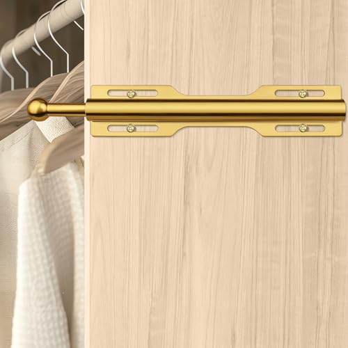 12" Valet Rod for Closet Pull Out (1 Pack, Brushed Gold) - Image 5