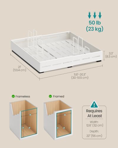 SONGMICS 2 Pack Expandable Pull Out Cabinet Organizer - Image 3