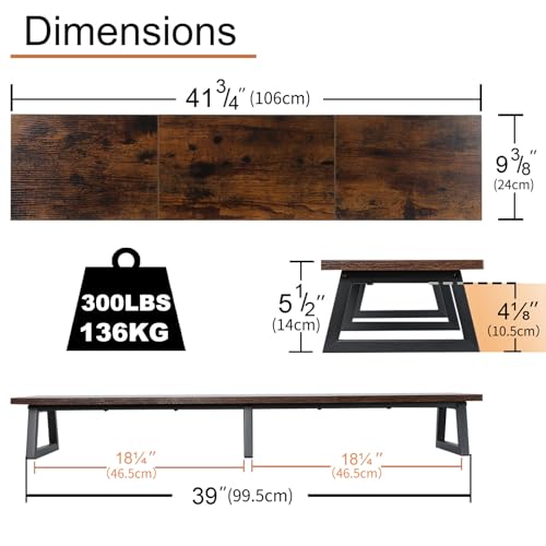 TEAMIX 42 inch Large Dual Monitor Stand Riser,TV Ris | All Products - Image 6