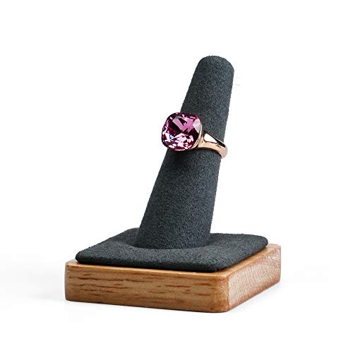 Oirlv Single Finger Wooden Ring Display Stand Jewelry Showcase - Image 2