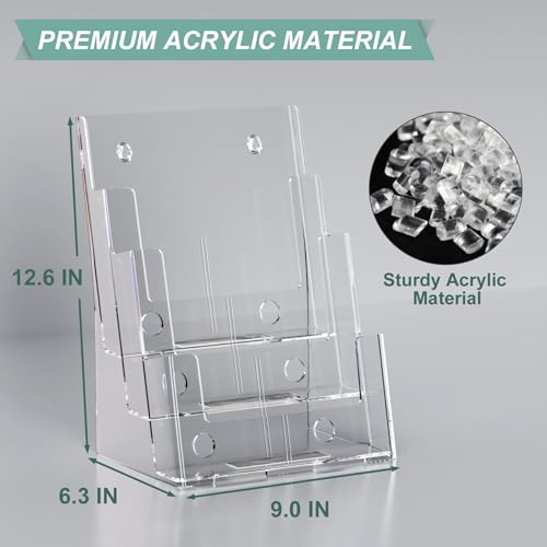 Argvey 3-Tier Brochure Holder 8.5 x 11, Desktop Literature & File - Image 4
