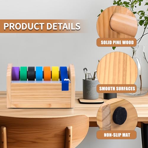 Kids Masking Tape Dispenser, Wooden Multi Roll Craft Tape - Image 6