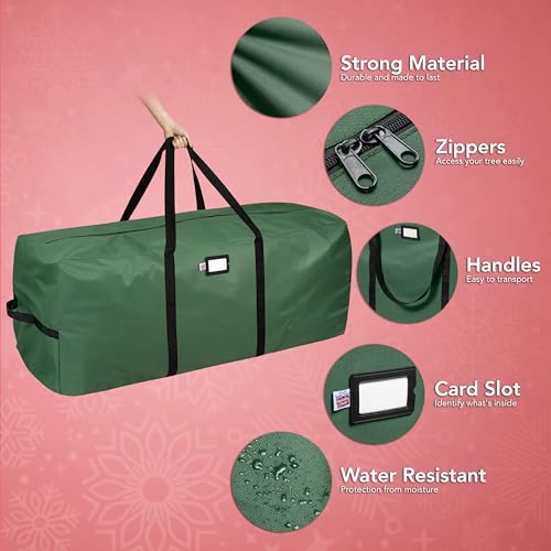 Christmas Tree Storage Bag Waterproof 9ft Green - Image 6