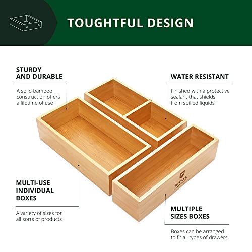 ROYAL CRAFT WOOD Luxury Bamboo Drawer Organizer Stor | All Products - Image 4