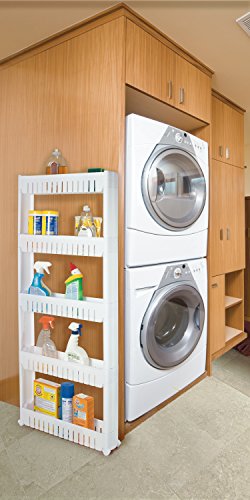 Bathroom and Kitchen Slim Storage Cart - Slide Out Shelf Storage - Image 6