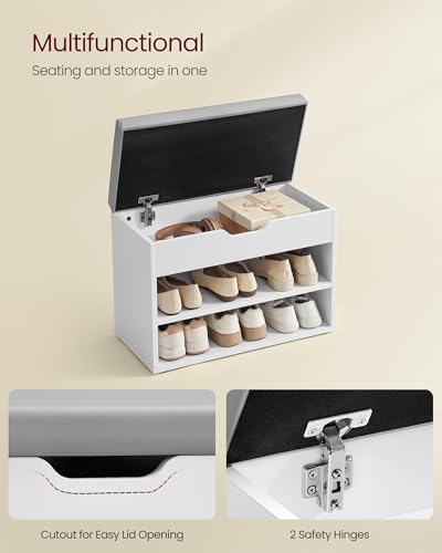 VASAGLE Storage Bench with Cushion, Shoe Bench - Image 5