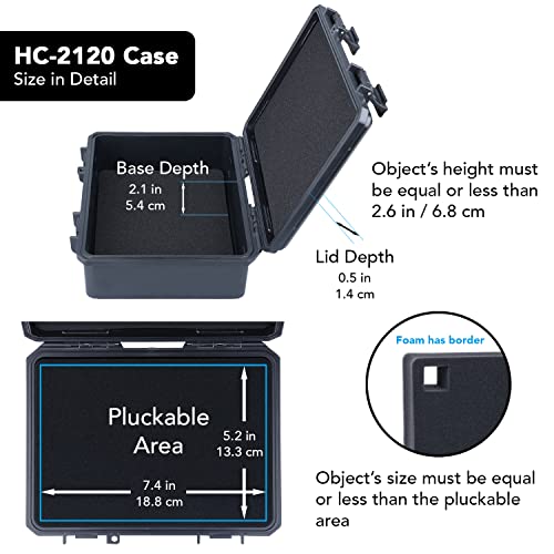 Lykus HC-2120 Mini Hard Case Dry Box with Foam Insert - Image 3