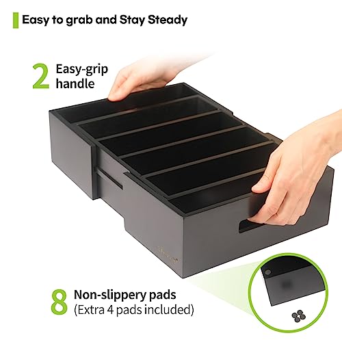 Expandable Bamboo Kitchen Cabinet Organizer for Food Container - Image 5