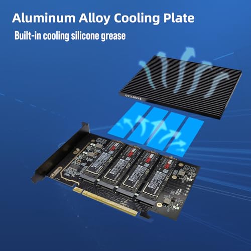 pcie4.0 x16 to m.2 m-Key nvme x 4 ssd Expansion Card - Image 4