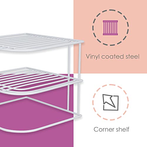 Home Basics 3-Tier Kitchen Corner Counter Shelf and Cabinet - Image 7