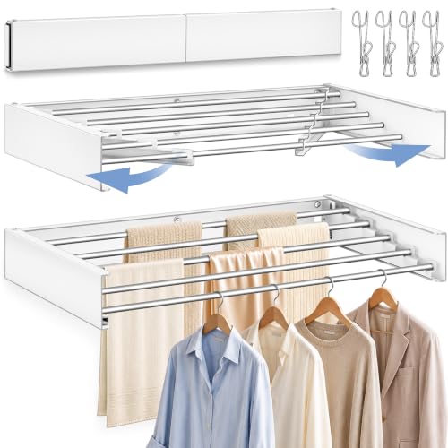 32'' Wall Mounted Clothes Drying Rack, Foldable & | Laundry & Clothing - Image 2