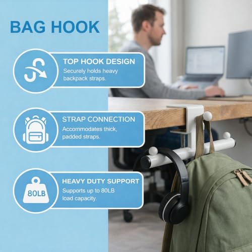 Desk Bag Hook, Bag Hook for Desk - Image 5