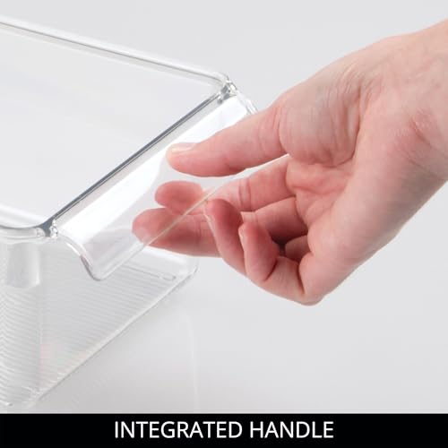 iDesign Fridge Storage Bin with Handle, Set of 4, Clear - Image 5
