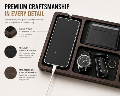 Desk Organizer Tray for Men with Ceramic Pen Holder, | All Products - Image 7