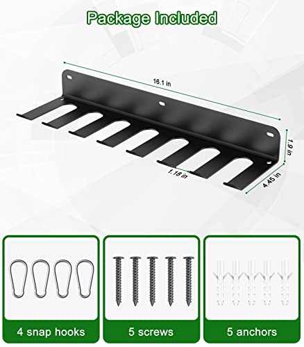 QBA Wall Mount Baseball Bat Holder, Holds 14 Bats, Bats Organizer - Image 4