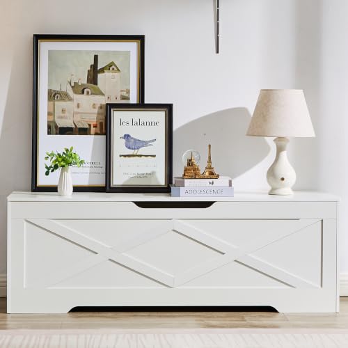 55.1" Storage Bench Extra Large,Blanket chest with 2 - Image 5