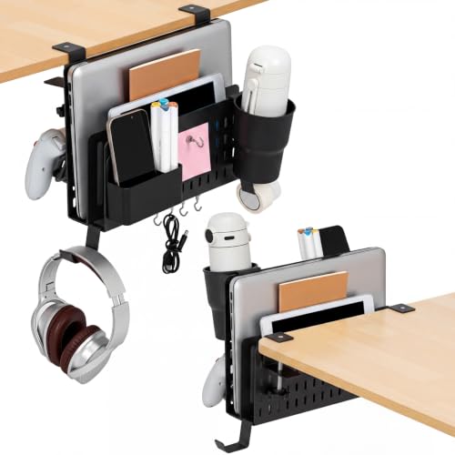 Desk Side Storage Organizer Set Fits Edge 0.2-2.2",Classic,Black - Image 2