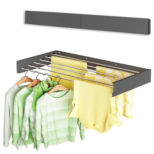 Wall Mounted Clothes Drying Rack 40", Foldable Wall Laundry Rack - Image 2