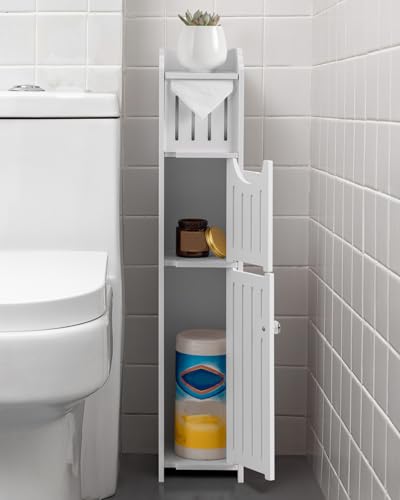 AOJEZOR Small Bathroom Storage Cabinet: No Drill | Home Organization - Image 4