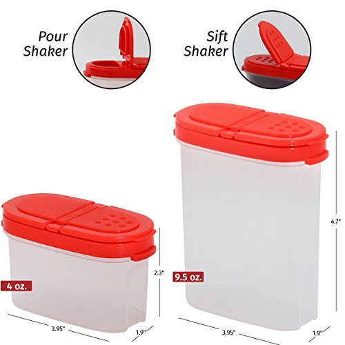SIGNORA WARE Spice Jars with Lids -8 and 4 oz Refillable Empty - Image 3