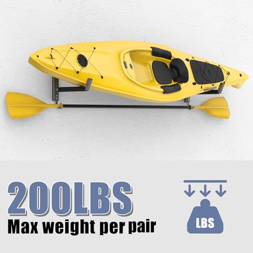 WALMANN Wall Mount Kayak Rack for Garage, Heavy-Duty Kayak - Image 4