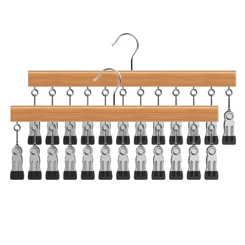 Closet Organizer with 12 Clips, 2 Pack Closet Space Savers - Image 2
