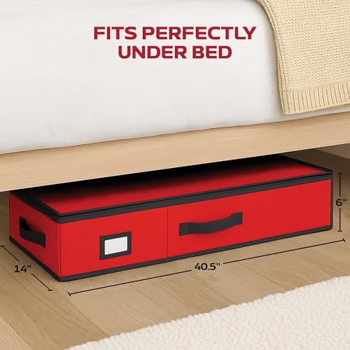 Christmas Wrapping Paper Organizer Storage Box, Straps/Pockets - Image 4