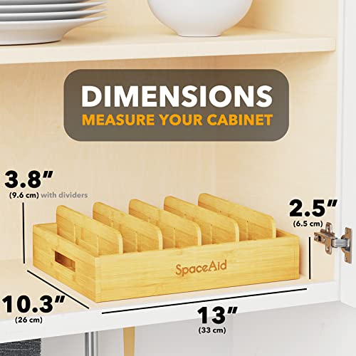 SpaceAid Bamboo Lid Organizer, Kitchen Pantry Lids H | All Products - Image 4