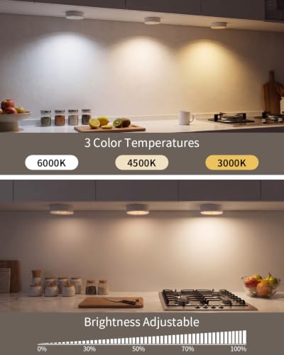 RGB Rechargeable Puck Lights with Remote, Magnetic Closet Shelf - Image 6