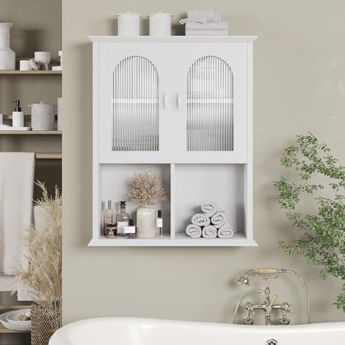 CJL Bathroom Wall Cabinet with Fluted Door, 23.6'' x 29.5'' - Image 5