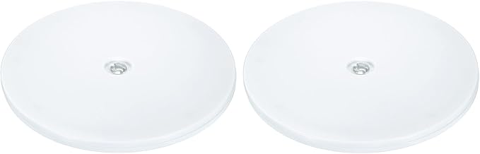 uxcell 2Pack Acrylic Lazy Susan Turntable, 8" Spinner Lazy Susan Turntable Organizer, Acrylic Ball Bearing Rotating Tray for Pantry Spice Rack Decorating, White