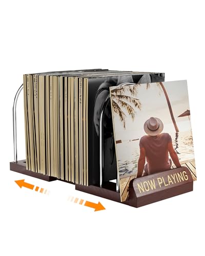 HULISEN Expandable Vinyl Record Holder, Now Playing Vinyl - Image 2
