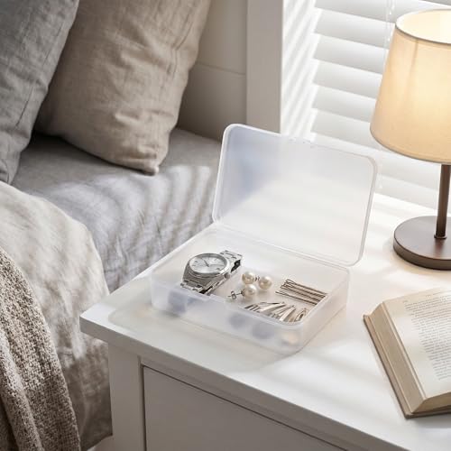 PAGOW 2pcs Clear Plastic Case for Crafts, Small Plastic Boxes - Image 6