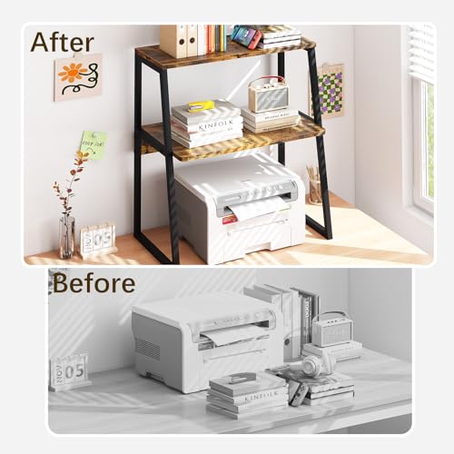 Arbuxzuy Printer Stand for Desk, Desktop Printer Shelf - Image 5