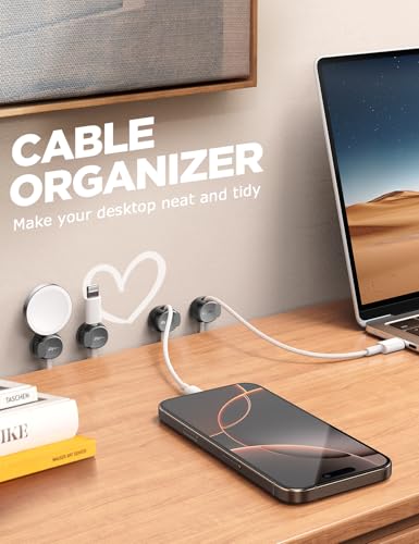 Chfeila 8-Pack Cable Clips, Quick-Lock Cord Organizer Black - Image 6