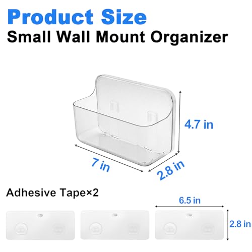 Diesisa Wall Mount Organizer, 2Pc Small Adhesive Cabinet Door - Image 4